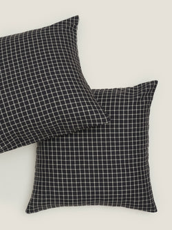 Linen European Pillowcases in French Navy