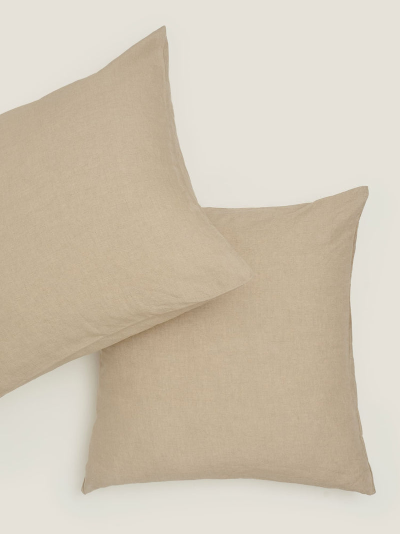Linen European Pillowcases in Natural
