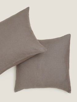 Linen European Pillowcases in Storm