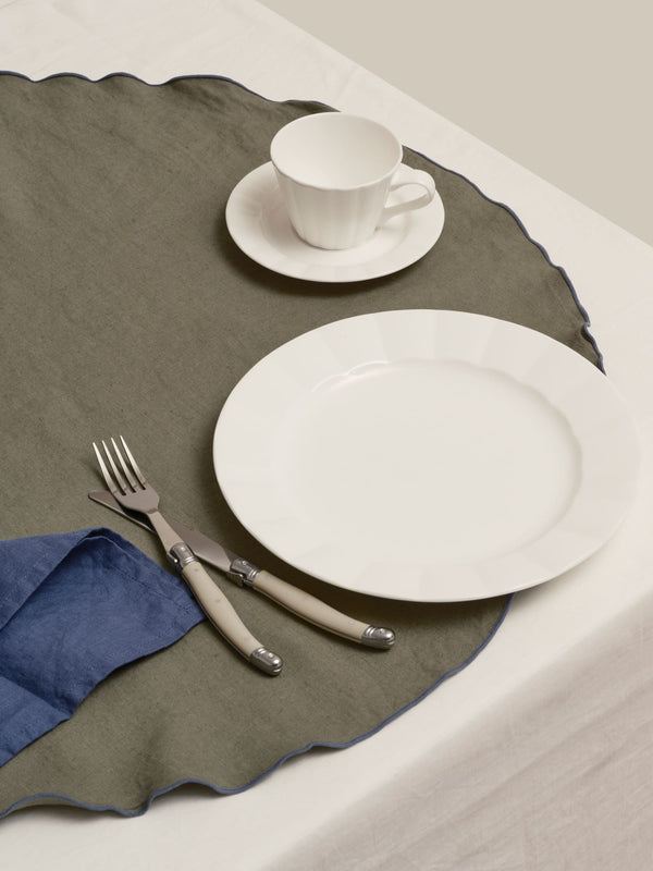placemat in khaki