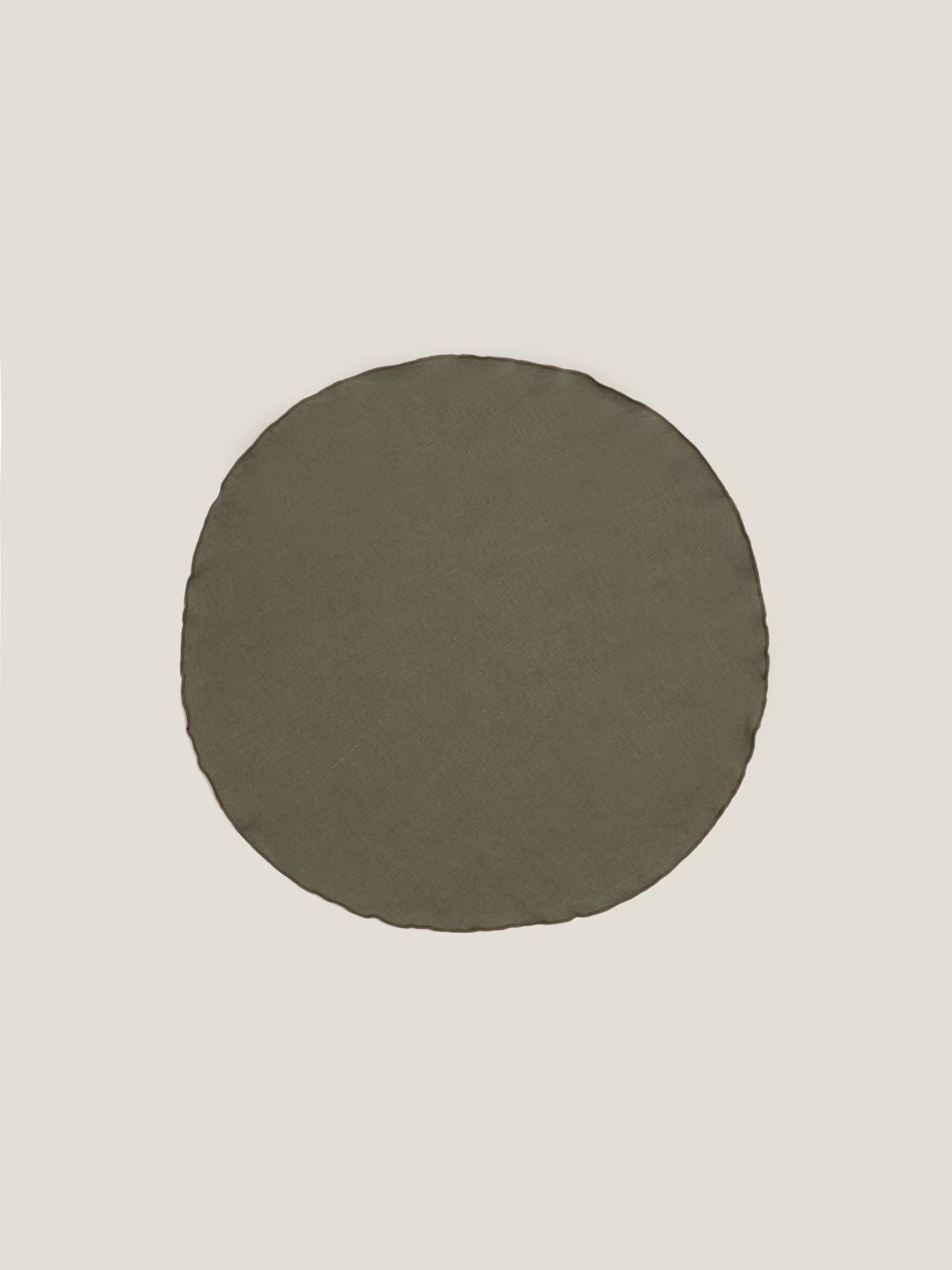 linen placemat in khaki