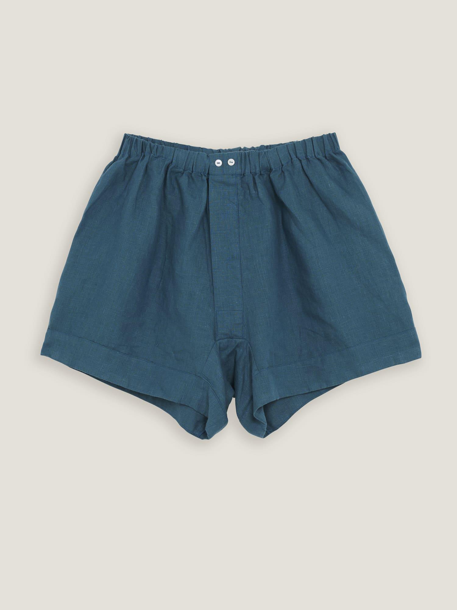 Linen Shorts Legion Blue