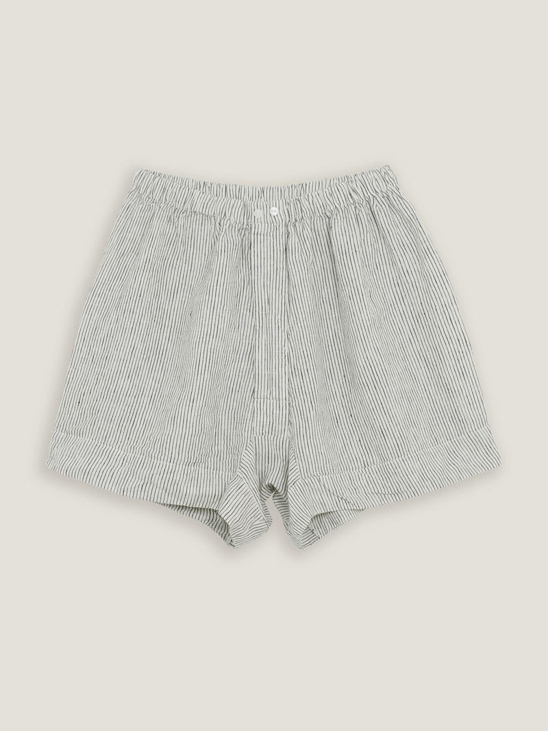 Linen Shorts in Pencil Stripes