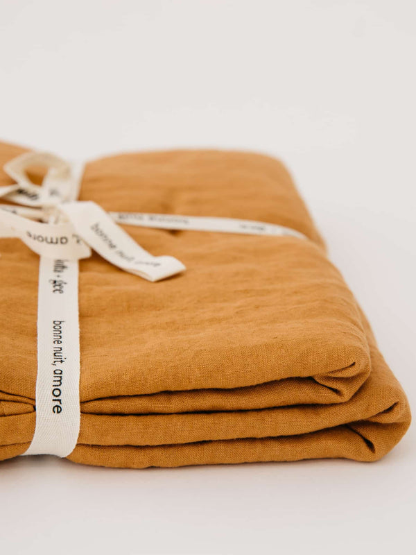 Linen Flat Sheet in Clay