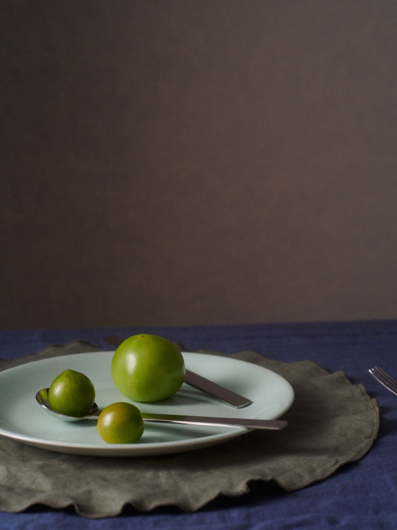 linen placemat in khaki