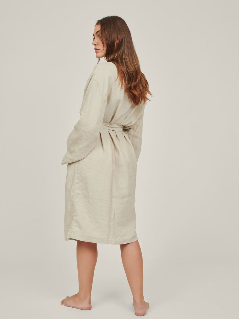 Linen Robe Sand