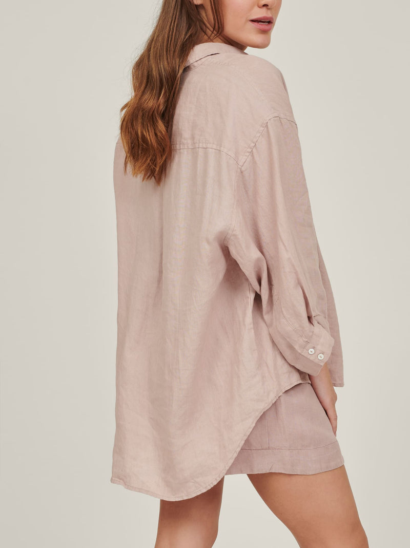 linen shirt in rosa