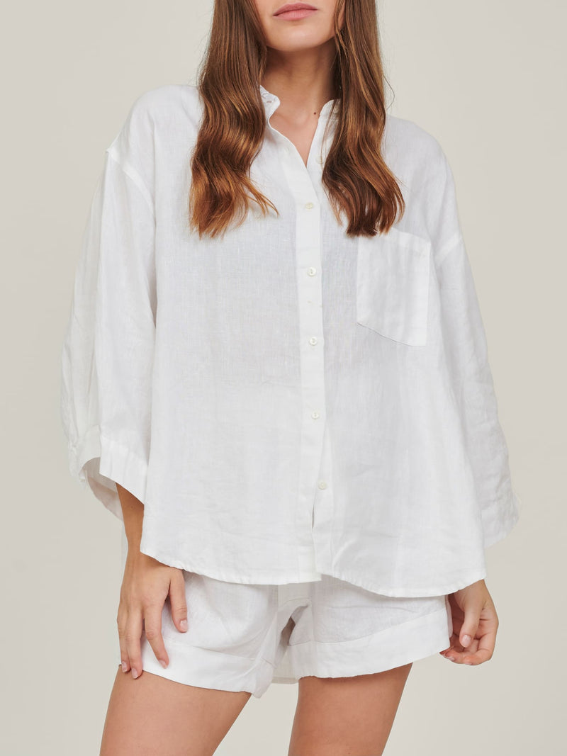 linen shirt in white