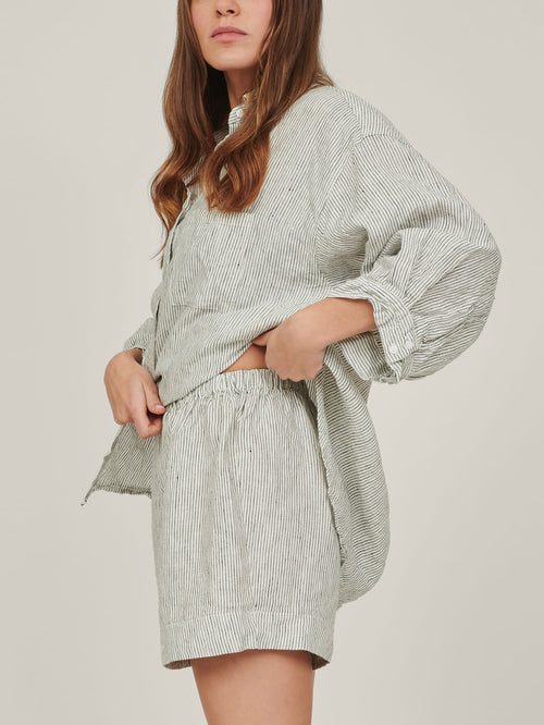 Drama Queen Linen Palazzo - Yellow Stripe main image 1
