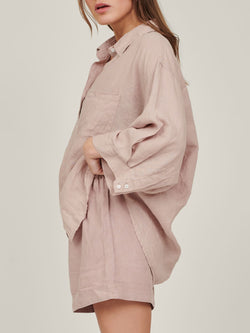 linen shirt in rosa