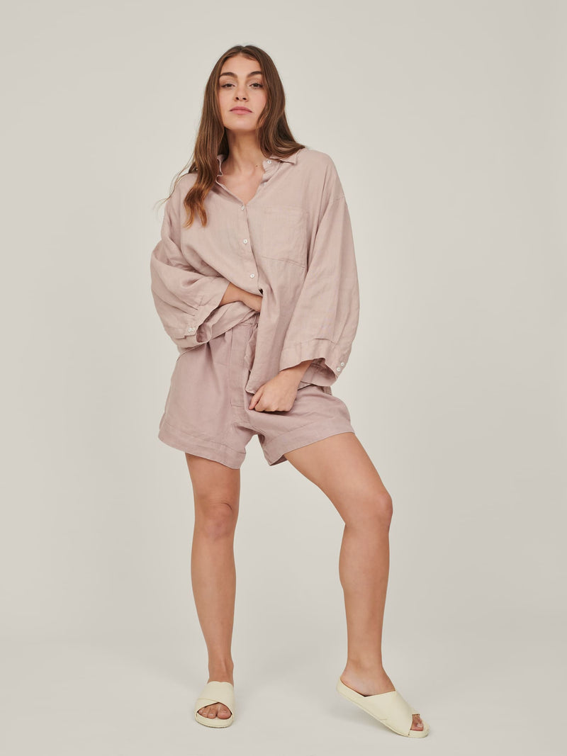 linen shirt in rosa