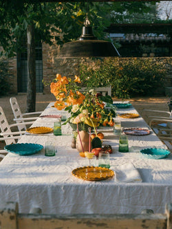 Linen Tablecloth in Rice